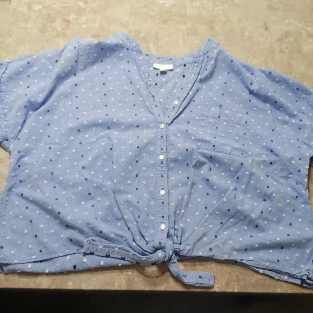 Charter Club Light Blue Embroider 2XL Shirt